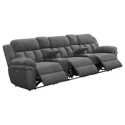 Bahrain 5-piece Power Home Theater Seating Charcoal