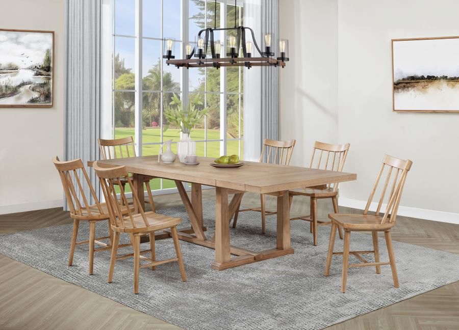 Middleton 7-piece Extension Leaf Dining Set Natural Brown (108541-S7N)