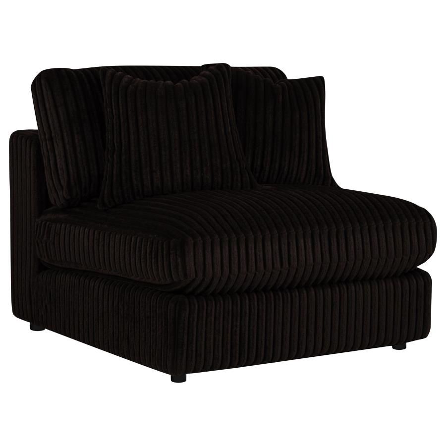 Blaine Upholstered Armless Chair Chocolate