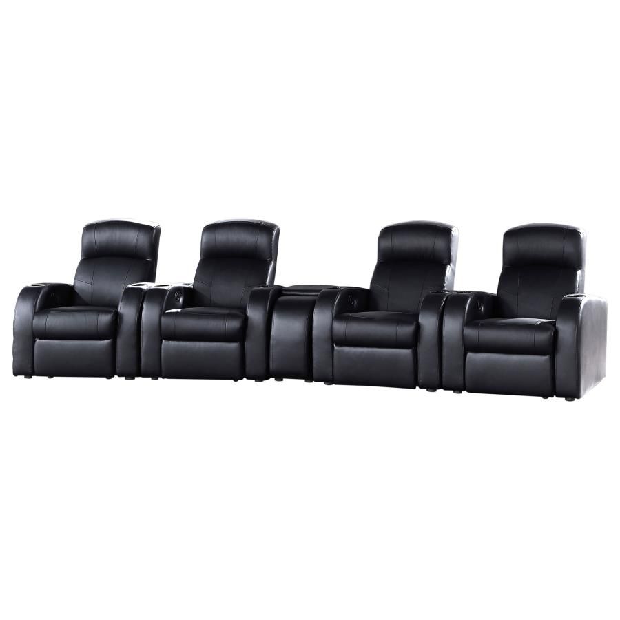 Cyrus 5-piece Upholstered Home Theater Seating (600001-S4B)