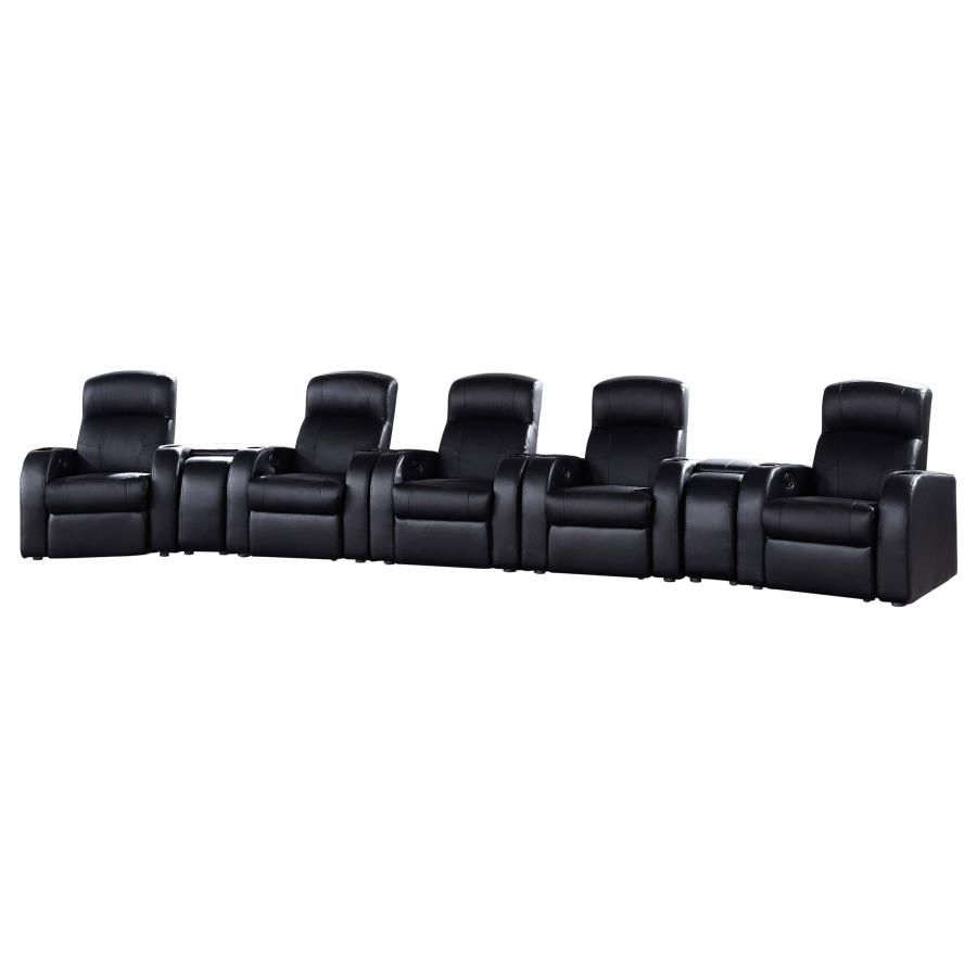 Cyrus 7-piece Upholstered Home Theater Seating (600001-S5B)