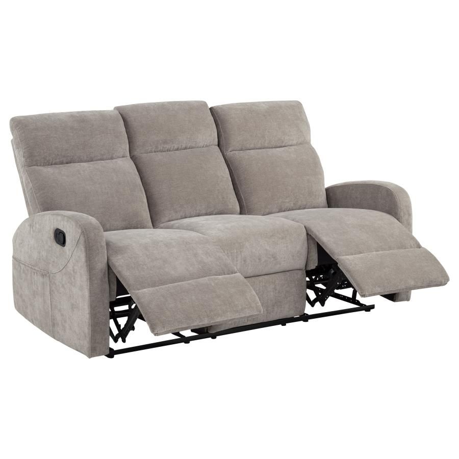 Hamilton Chenille Manual Reclining Sofa Sand