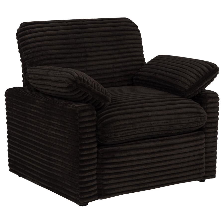 Collins Upholstered Power Recliner Chair Chocolate Brown