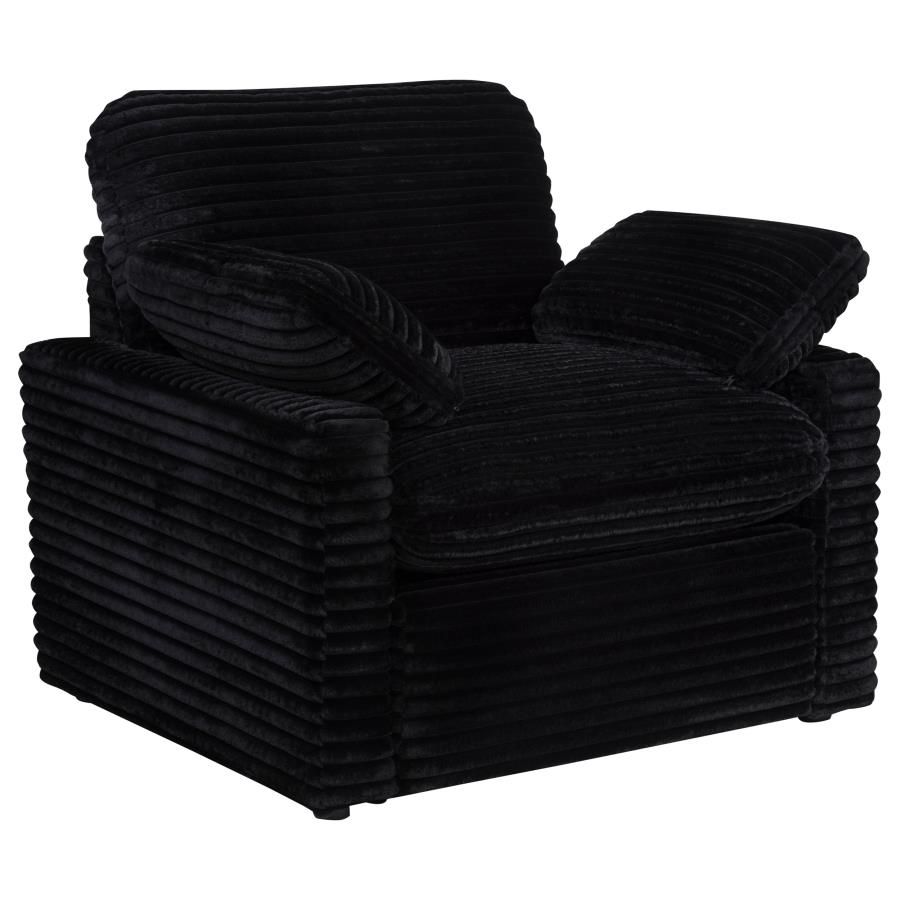 Collins Upholstered Power Recliner Chair Black