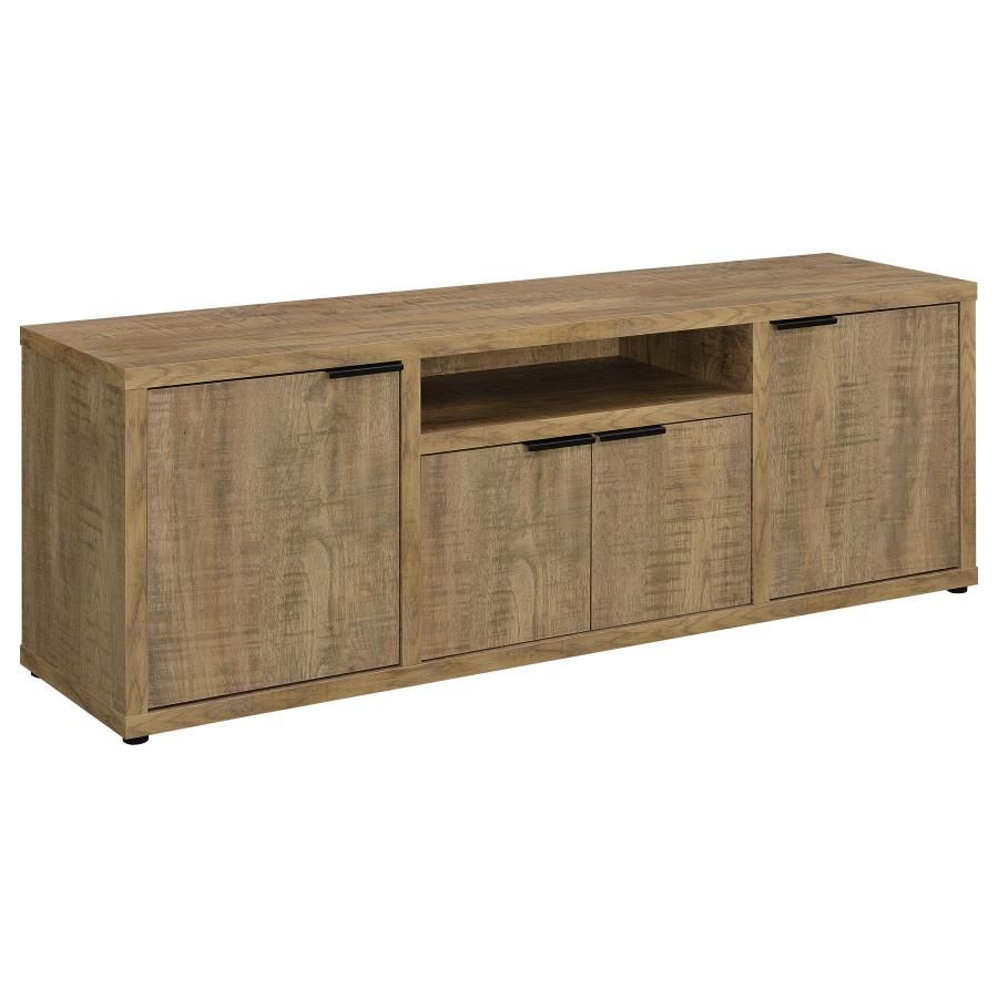 Tabby TV Stand for TVs up to 65 Inches with 4-Door Storage in Mango