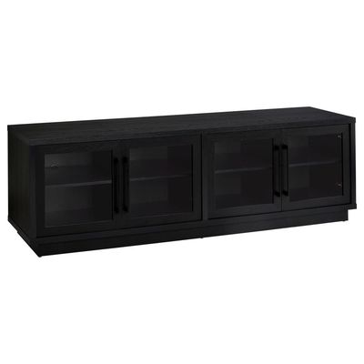 Medina 4-Door TV Stand for TVs up to 85 Inches Black