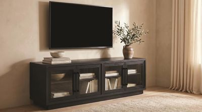 Medina 4-Door TV Stand for TVs up to 85 Inches Black