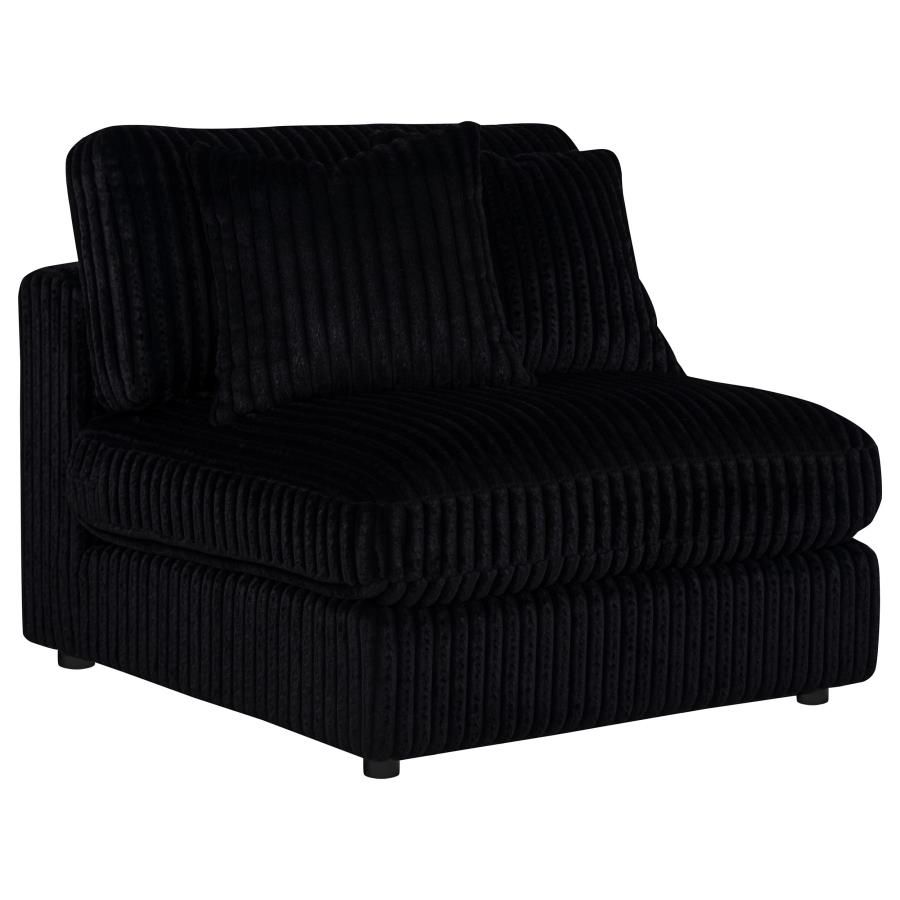 Blaine Upholstered Armless Chair Black
