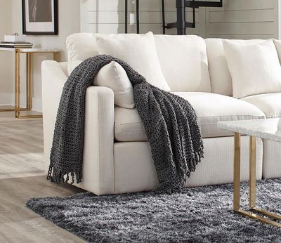Hobson Upholstered LAF Chair Ivory