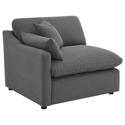 Hobson Upholstered LAF Chair Charcoal