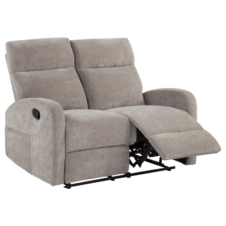 Hamilton Chenille Manual Reclining Loveseat Sand
