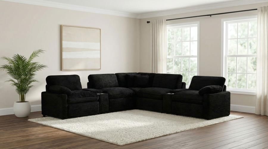 Collins 7-piece Modular Power Reclining Sectional Black