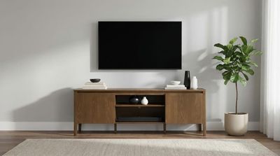 Thori 63-inch 2-door TV Stand Media Console Dark Brown