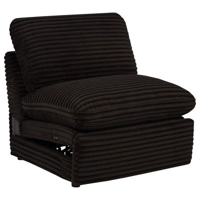Collins Modular Power Armless Recliner Chocolate Brown
