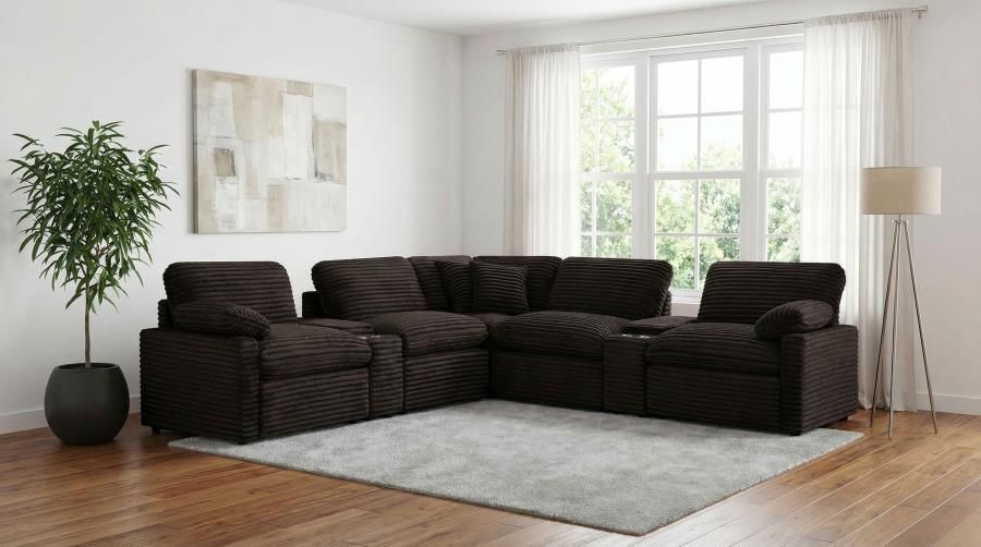 Collins 7-piece Modular Power Reclining Sectional Chocolate Brown