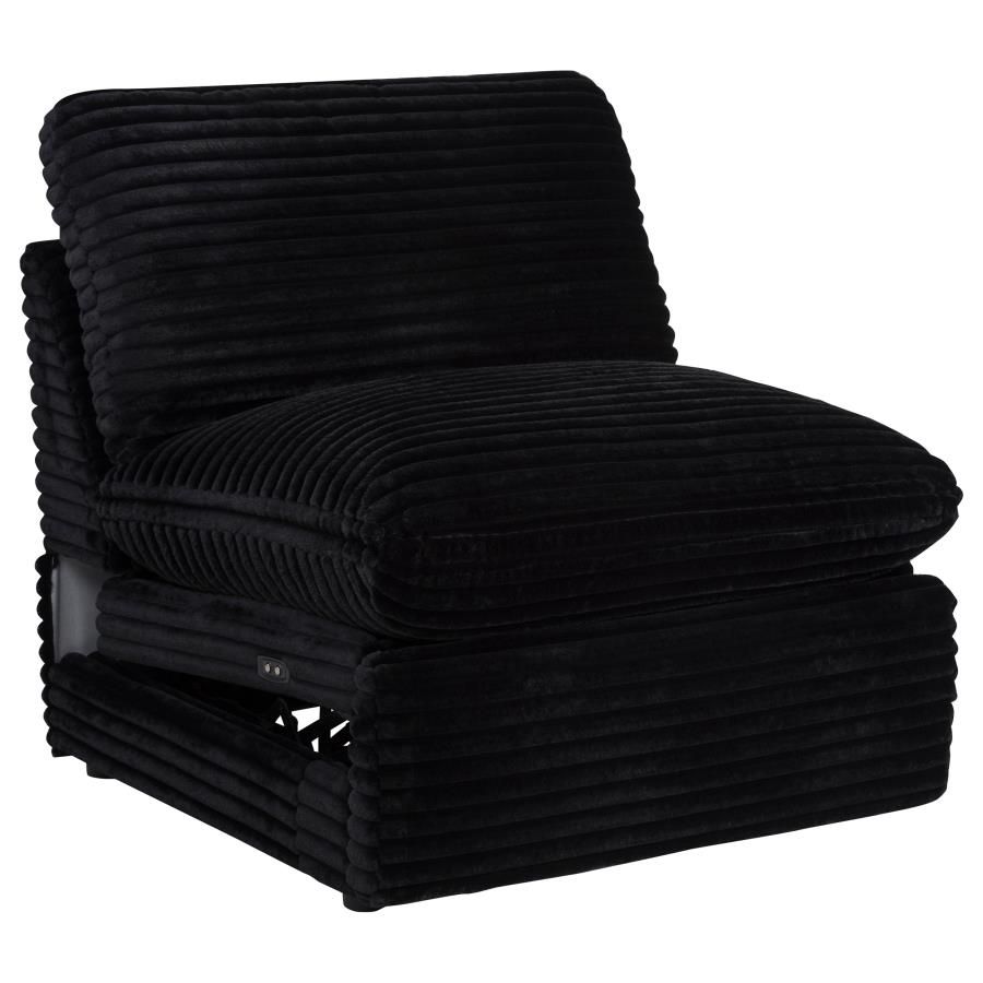 Collins Modular Power Armless Recliner Black