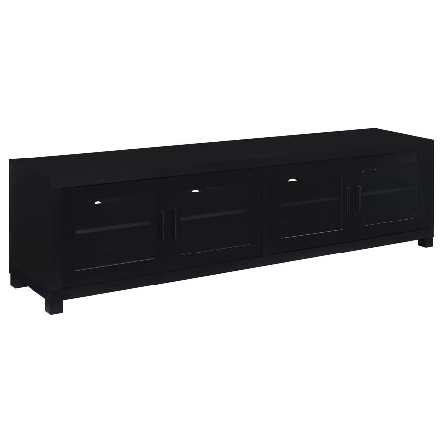 Sachin 4-door Engineered Wood 79-inch TV Stand Black