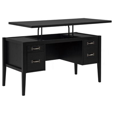 Graham 4-Drawer Lift-Top Computer Desk Black