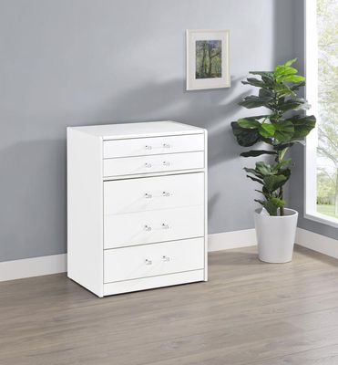 Danbury 3-drawer Makeup Vanity &amp; Stool Set White High Gloss