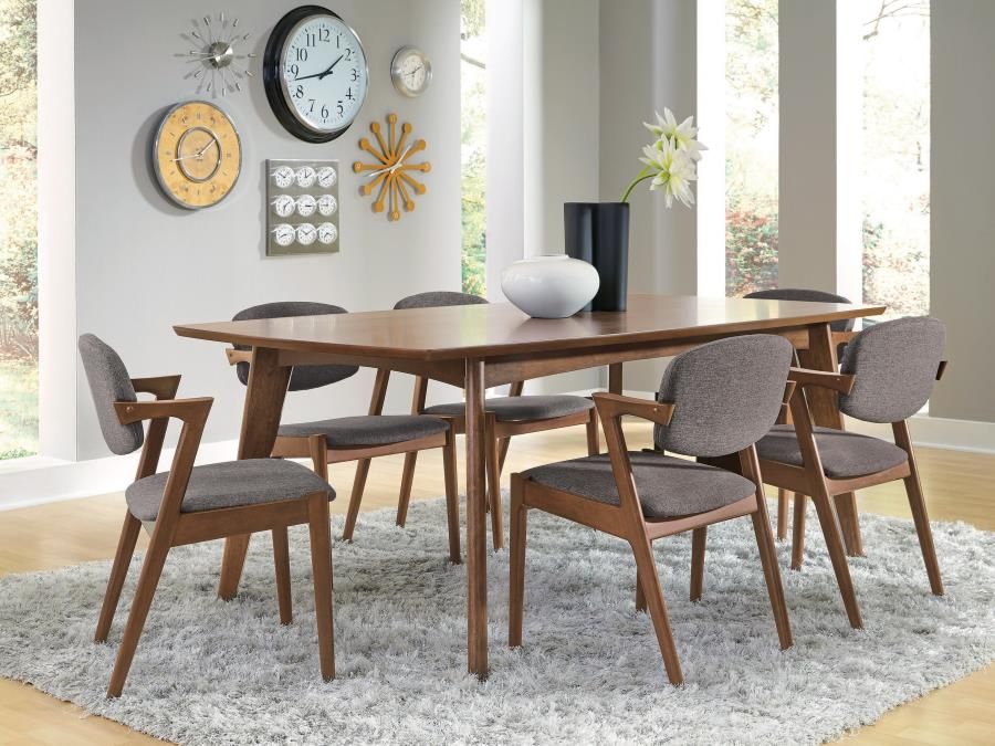 Malone Rectangular Dining Table Set Dark Walnut, Sets: 5-Piece