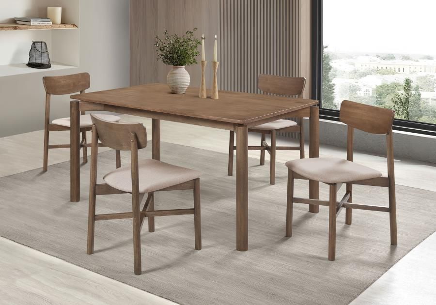 Parkridge 59-inch Wood Dining Set Natural Walnut, Sets: 5-Piece