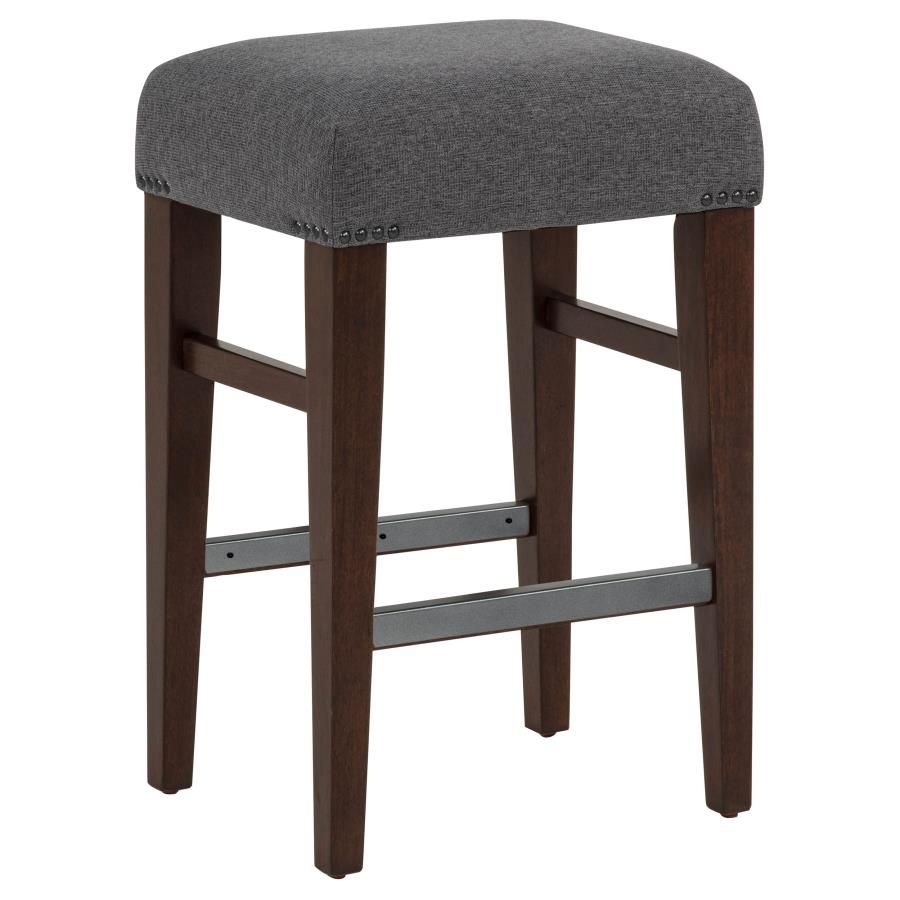 Naser Upholstered Counter Stool and (Set of 2), Color: Brown