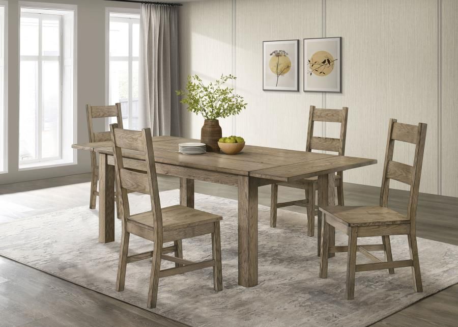 Cardova Extension Table Dining Set Vineyard Oak, Sets: 5-Piece