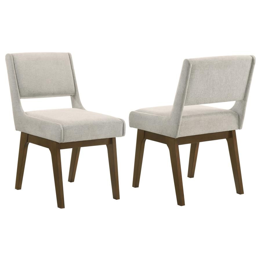 Galindo Upholstered Dining Side Chair (Set of 2), Color: Grey