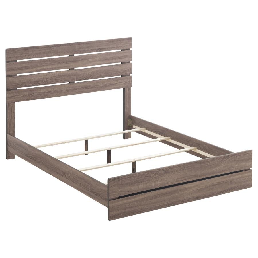 Brantford Wood Panel Bed Barrel Oak, Size: Eastern King