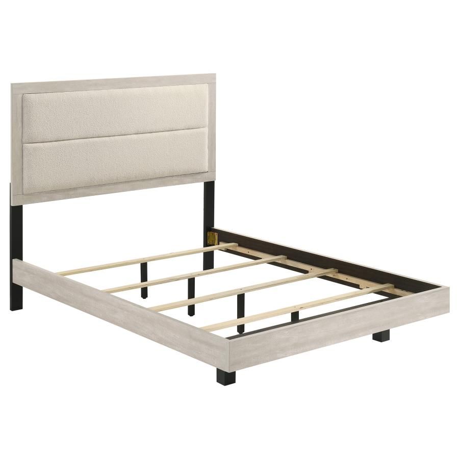 Trenton 54-inch Wood Panel Bed Rustic Cream