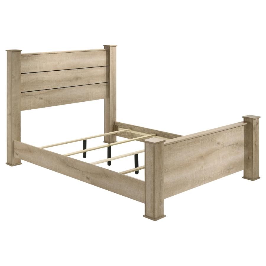 Oakglen 55-inch Panel Bed Weathered Oak