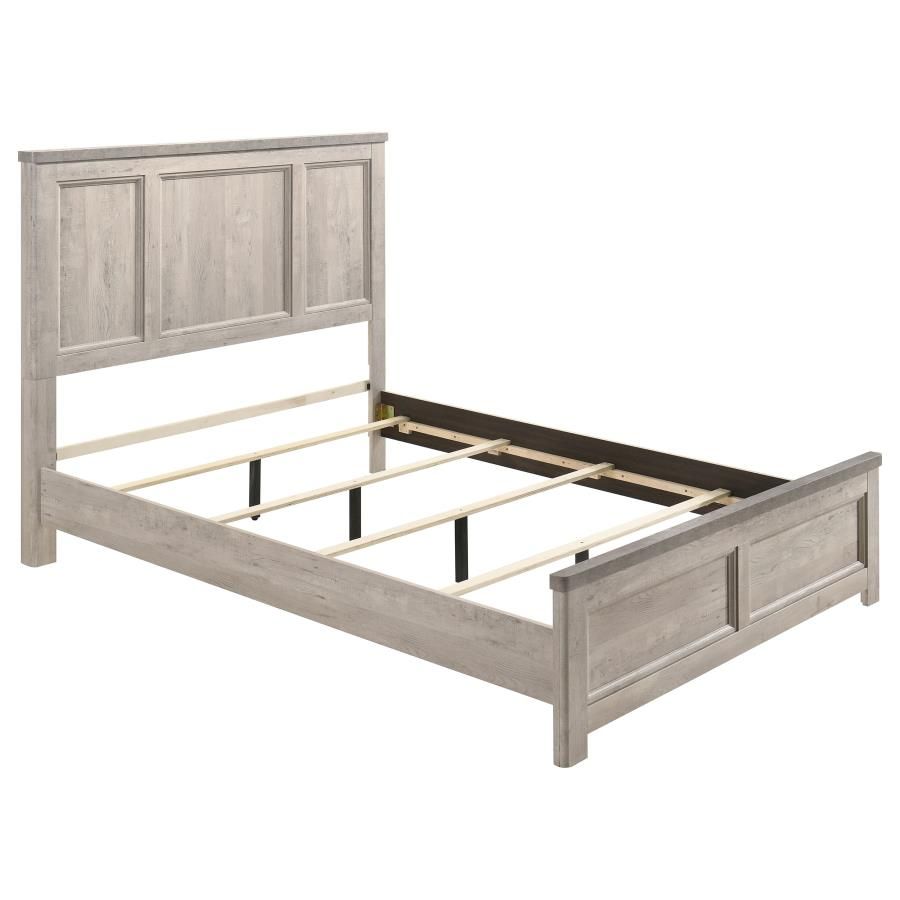 Nevado Farmhouse Panel Bed Grey and Weathered Taupe, Size: Eastern King