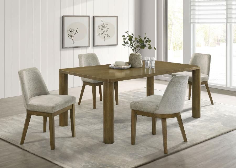 Castlewood 71-inch Rectangular Dining Set Brown Oak, Sets: 5-Piece