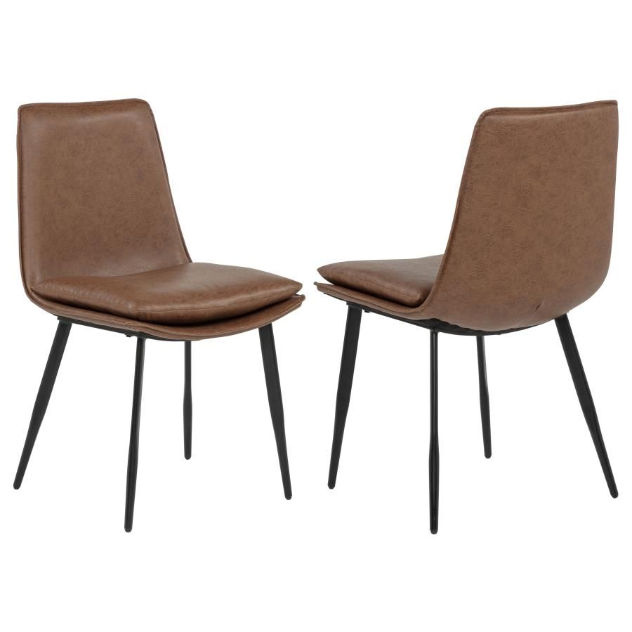 Ortega Upholstered Dining Side Chair (Set of 2), Color: Brown