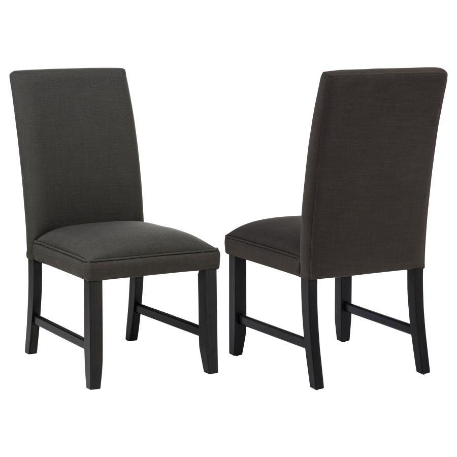 Berning Fabric Upholstered Parson Side Chair (Set of 2), Color: Grey