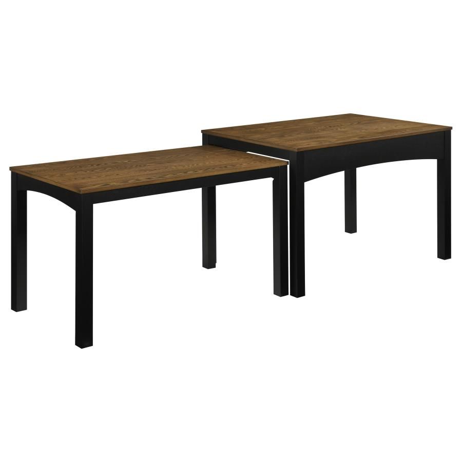 Sykes 47-inch 2-piece Nesting Dining Table and, Color: Black