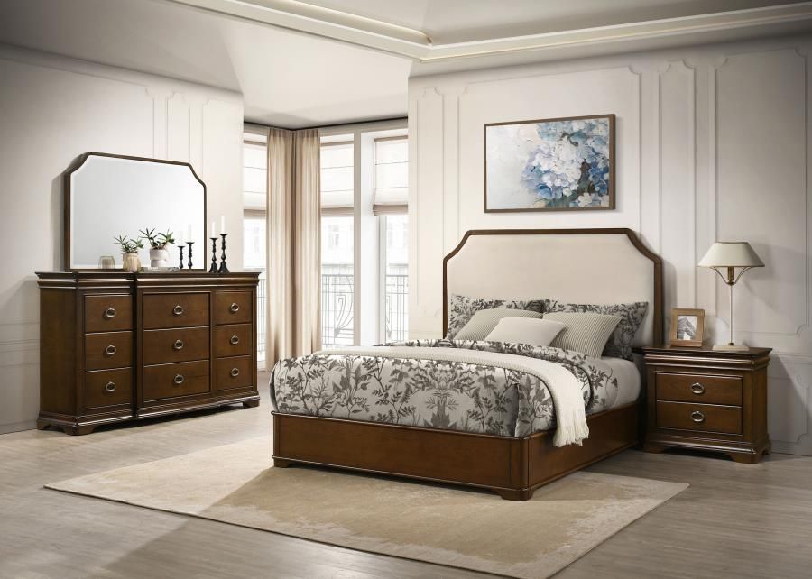 Garland Bedroom Set Brown Cherry, Sets: 4-Piece, Size: Eastern King