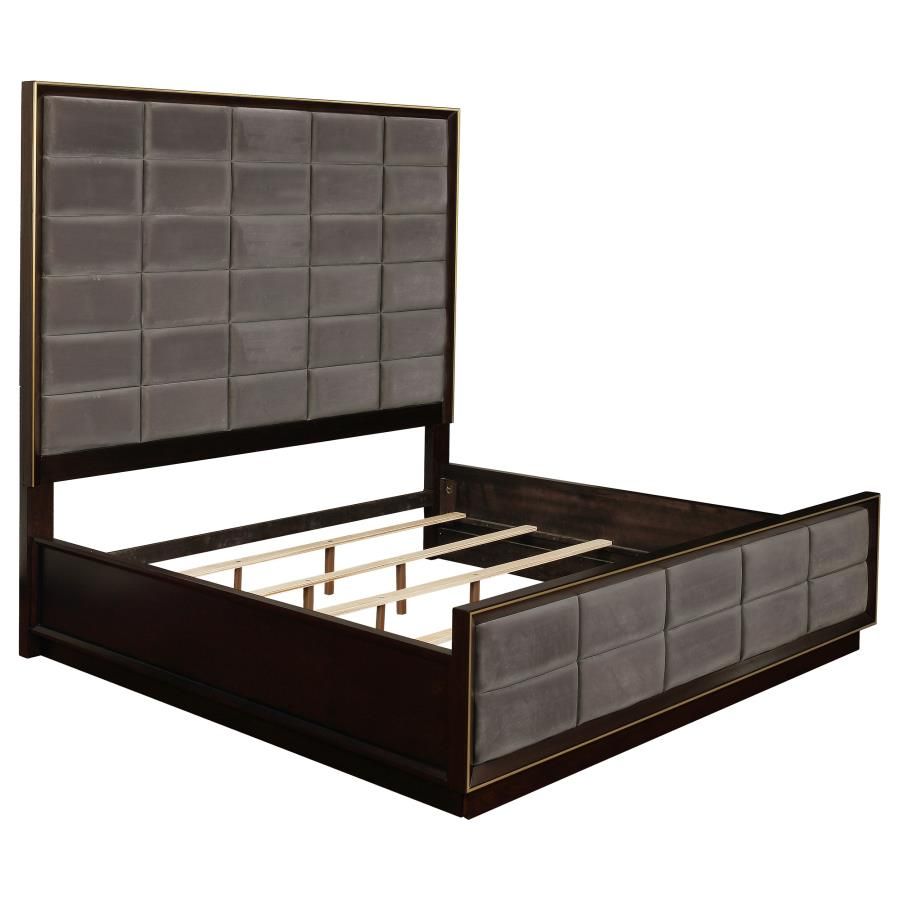 Durango 77-inch Panel Bed Smoked Peppercorn, Size: Eastern King