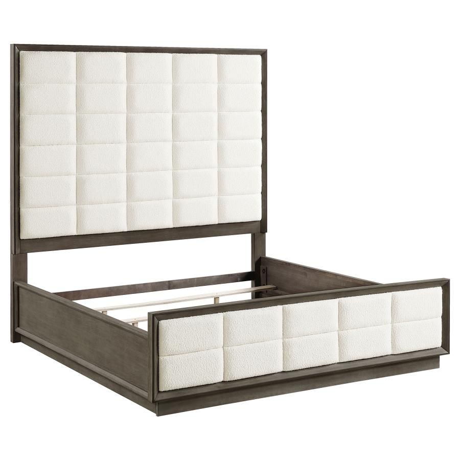 Durango 80-inch Panel Bed Taupe Oak, Size: Eastern King
