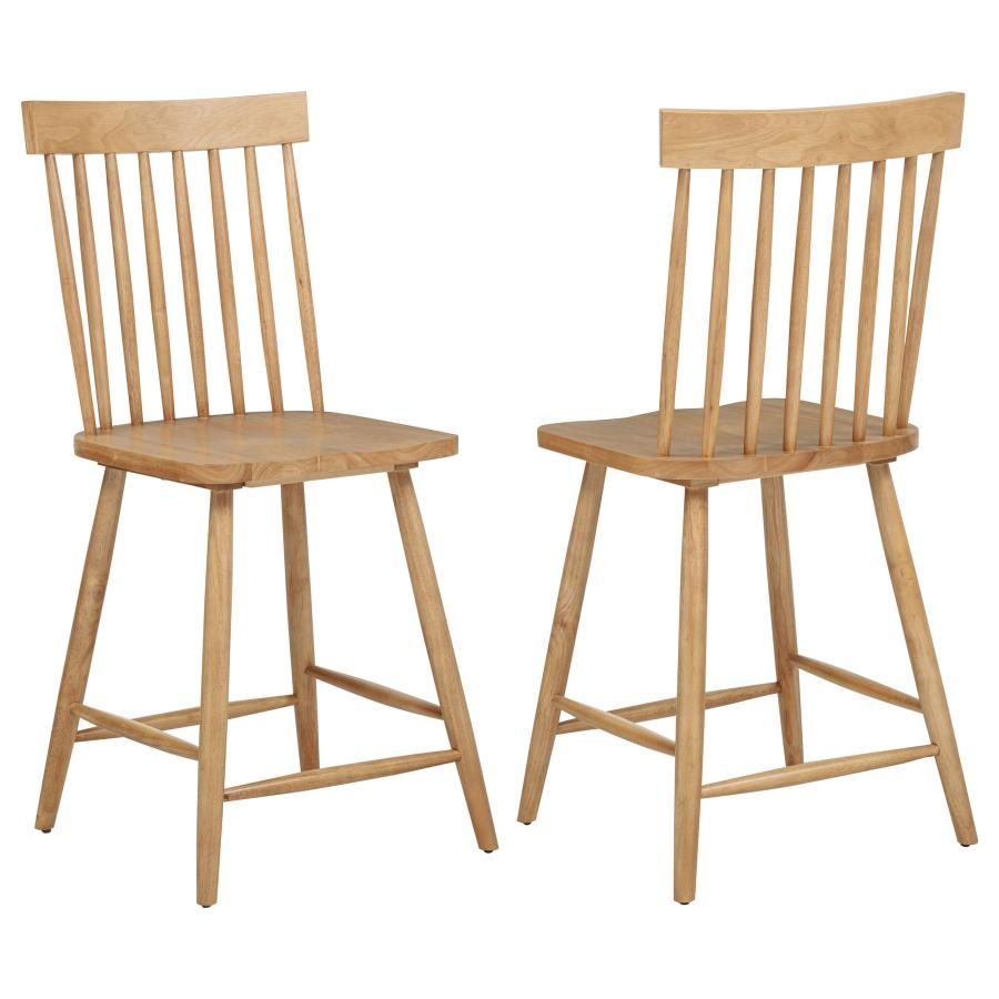 Andrews Windsor Counter Height Dining Side Chair (Set of 2), Color: Beige