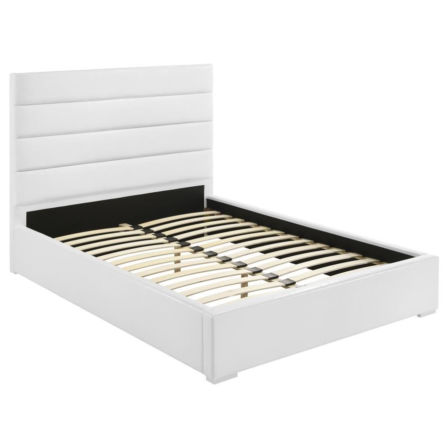 Felicity 53-inch Upholstered Bed White, Size: Full
