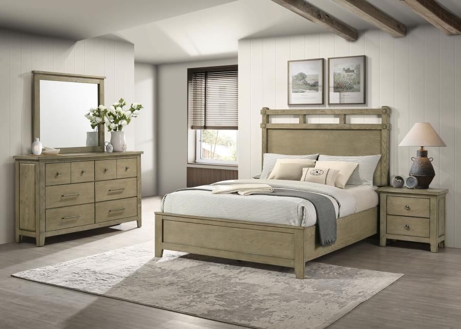 Hazlewood Bedroom Set Vineyard Oak (207531), Sets: 4-Piece, Size: Eastern King