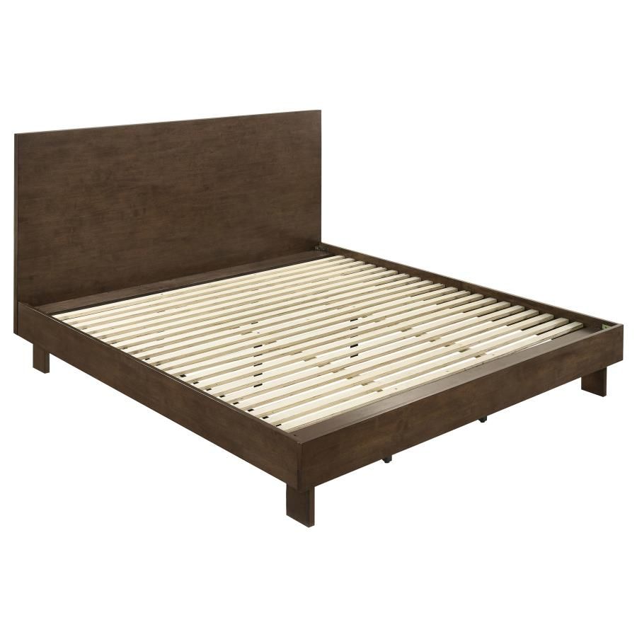 Glenwood 48-inch Platform Panel Bed Warm Brown, Size: Eastern King