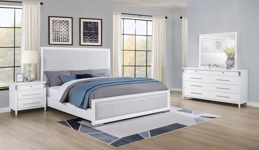 Gracemont Bedroom Set White, Sets: 4-Piece, Size: Eastern King