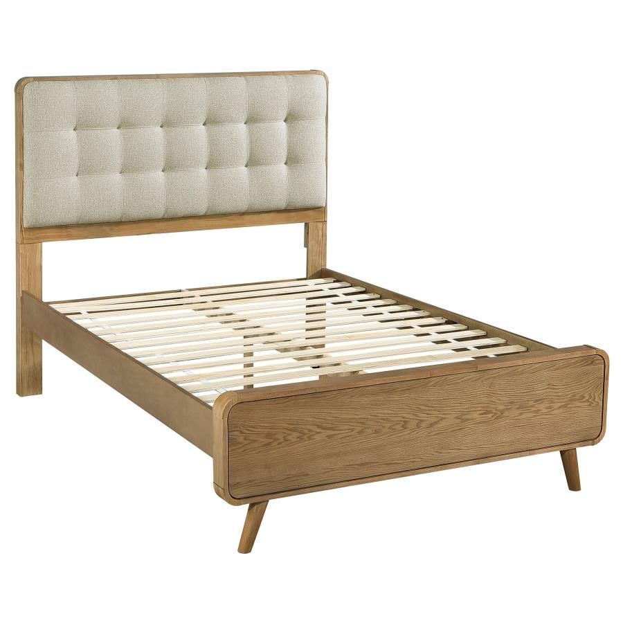 Robyn Wood Platform Bed Light Ash, Size: Full