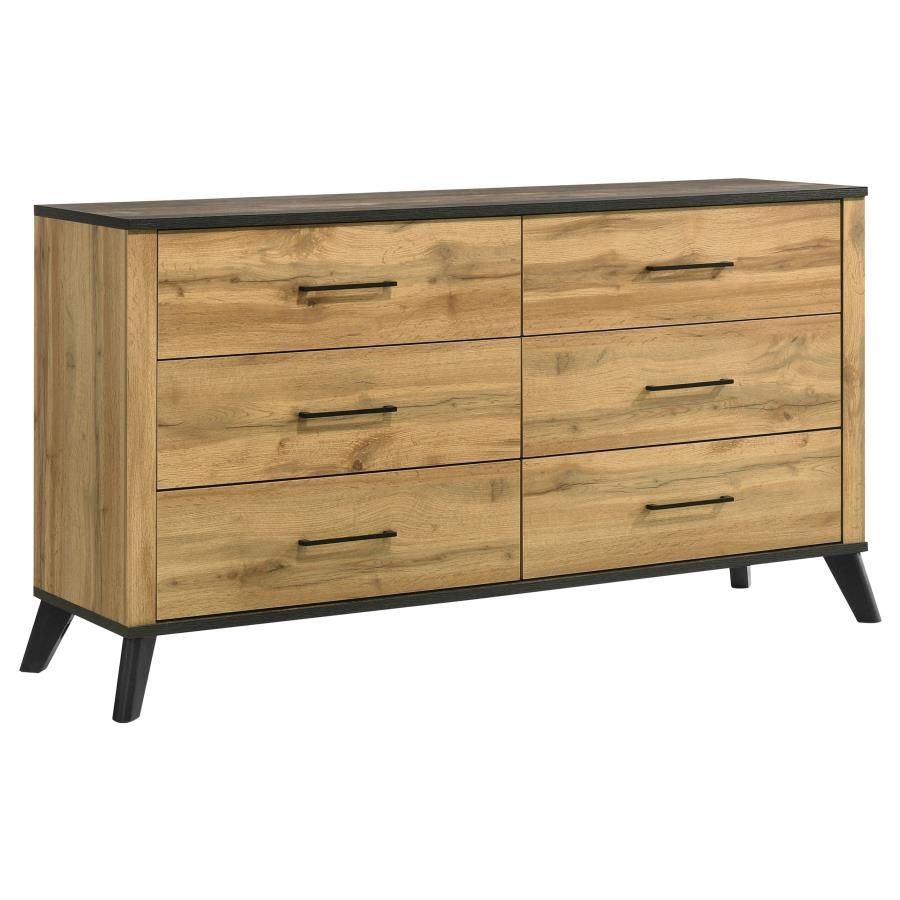 Kaywood 6-drawer Dresser Natural Pine, Color: Beige