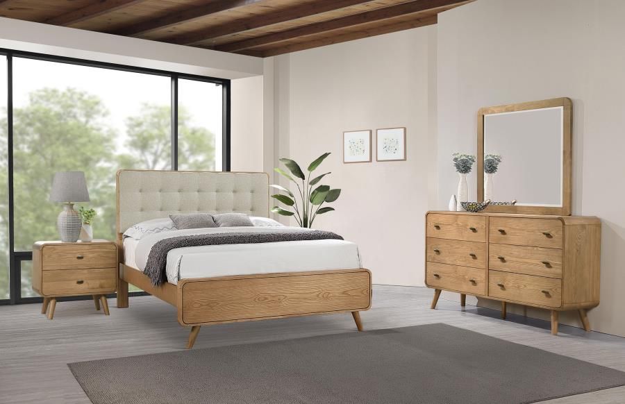 Robyn Bedroom Set Light Ash, Sets: 4-Piece, Size: Full