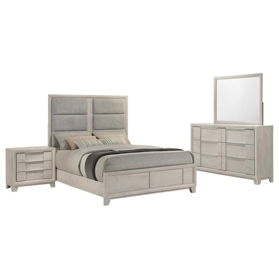Farre Bedroom Set Washed Grey (225111), Sets: 4-Piece, Size: Eastern King