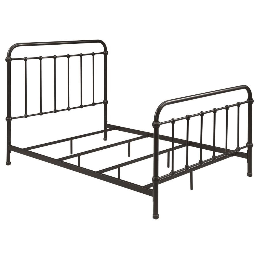 Livingston Metal Open Frame Bed Dark Bronze, Size: Full