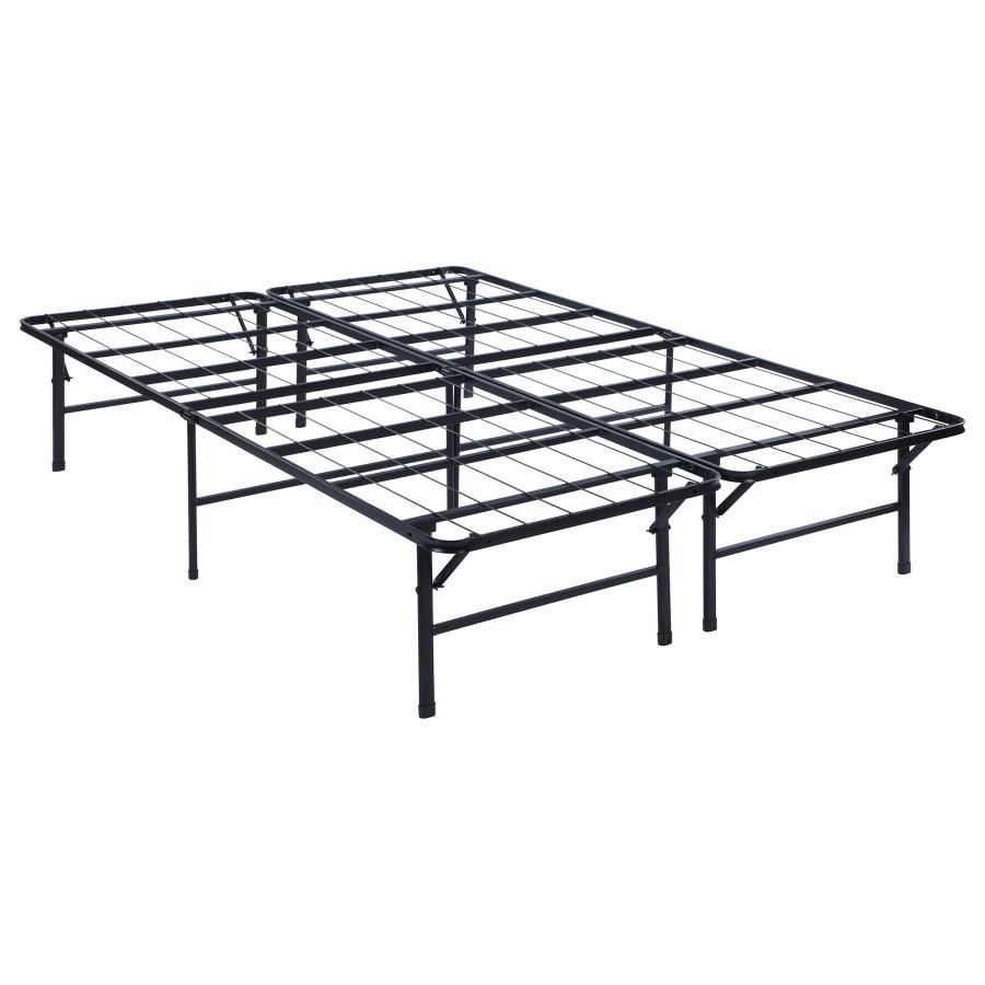 Mabel Metal Mattress Support Platform Bed Black, Size: Full